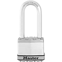MASTER LOCK Candado Alta Seguridad [Llaves] [Acero Laminado] [Exterior] [Arco XL] M5EURDLJ - Ideal para Portales…